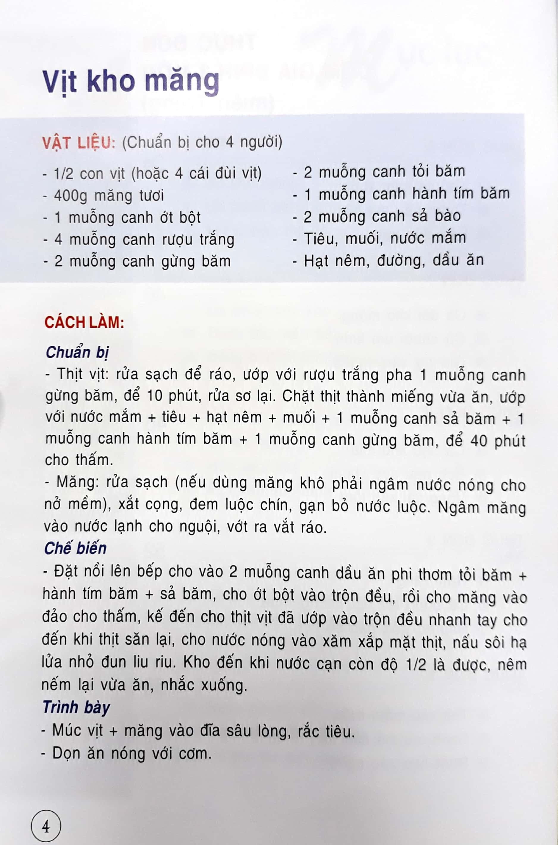Sách Thực Đơn Cơm Gia Đình 3 Món Miền Trung (Tái Bản)
