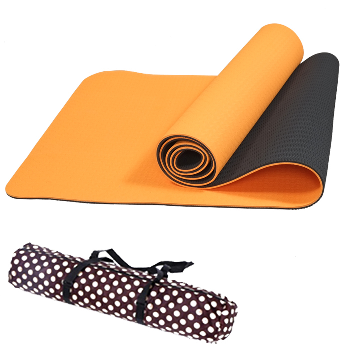 Thảm Tập Yoga ECO TPE 6mm 2 lớp  kèm túi và dây buộc-Đại Nam Sport