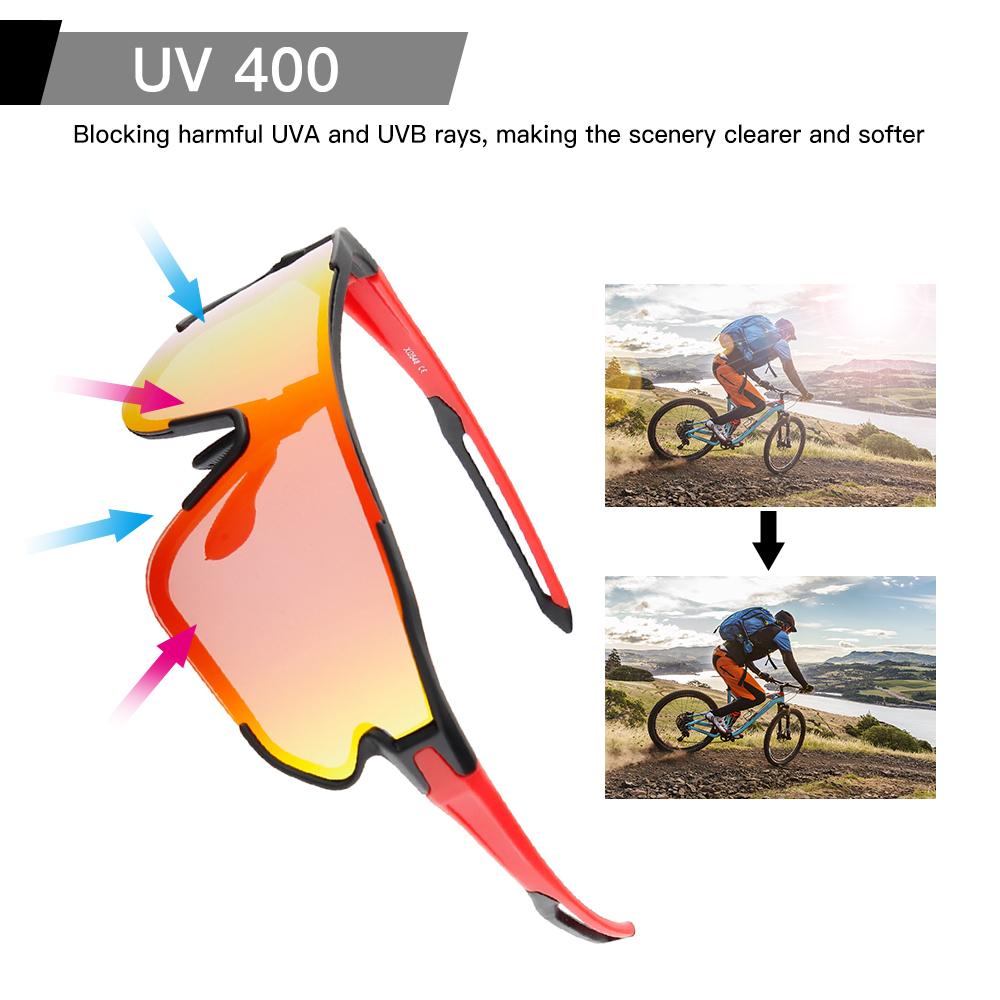 Kính Râm Thể Thao Mtb Với 2 Thấu Kính Dự Phòng Uv400 Unisex