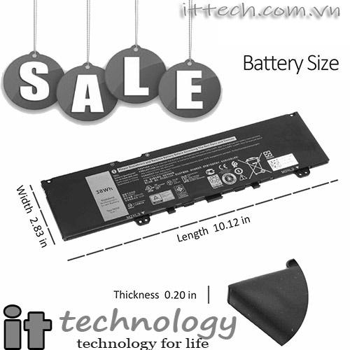 Pin dùng cho Dell Inspiron 13 7386 Series;13 7000 2-IN-1;13 7373 2-IN-1;13 7386 2-IN-1