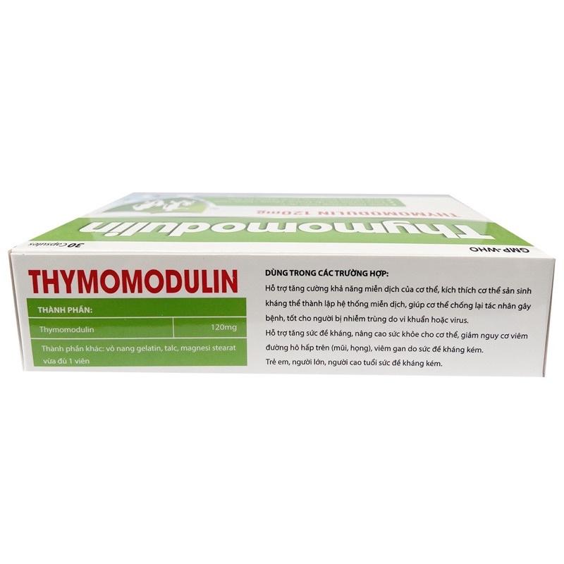Combo 2 Hộp Viên uống Thymomodulin 120mg tăng cường sức đề kháng, phòng tránh bệnh đường hô hấp - Hộp 30 viên