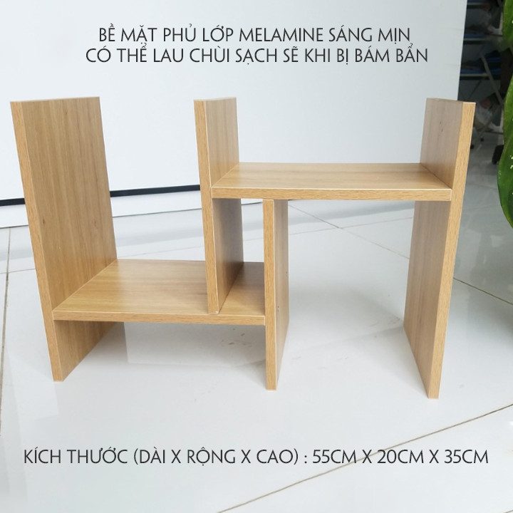 Kệ sách gỗ để bàn - Tủ,kệ sách mini - Giao màu sắc ngẫu nhiên 