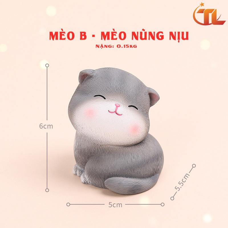 Tượng mèo trang trí dễ thương