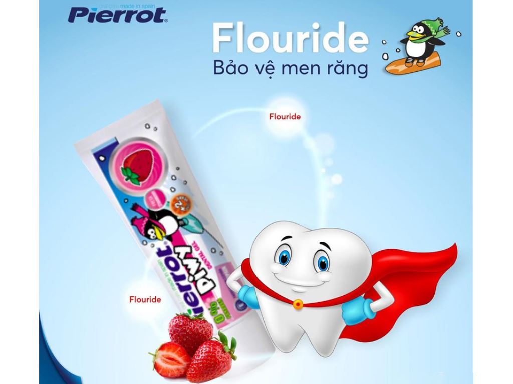 Gel đánh răng trẻ em Pierrot Piwy hương dâu tây 30ML