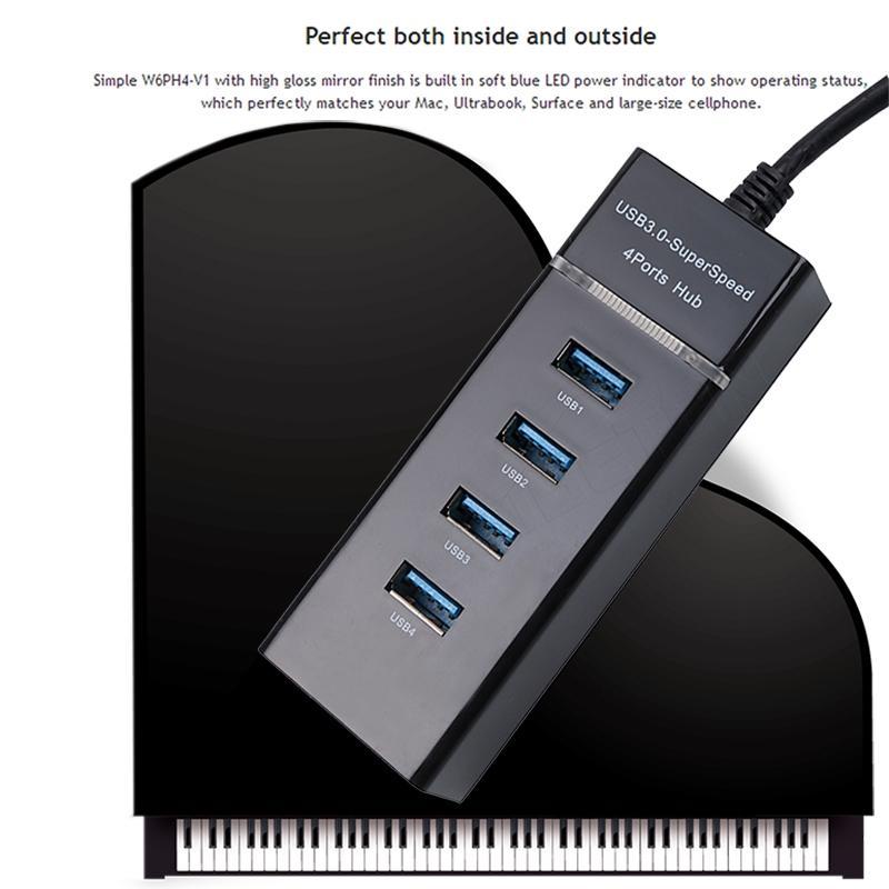 Hub chia 4 cổng USB 3.0 tốc độ cao chuyên dùng cho PC / laptop