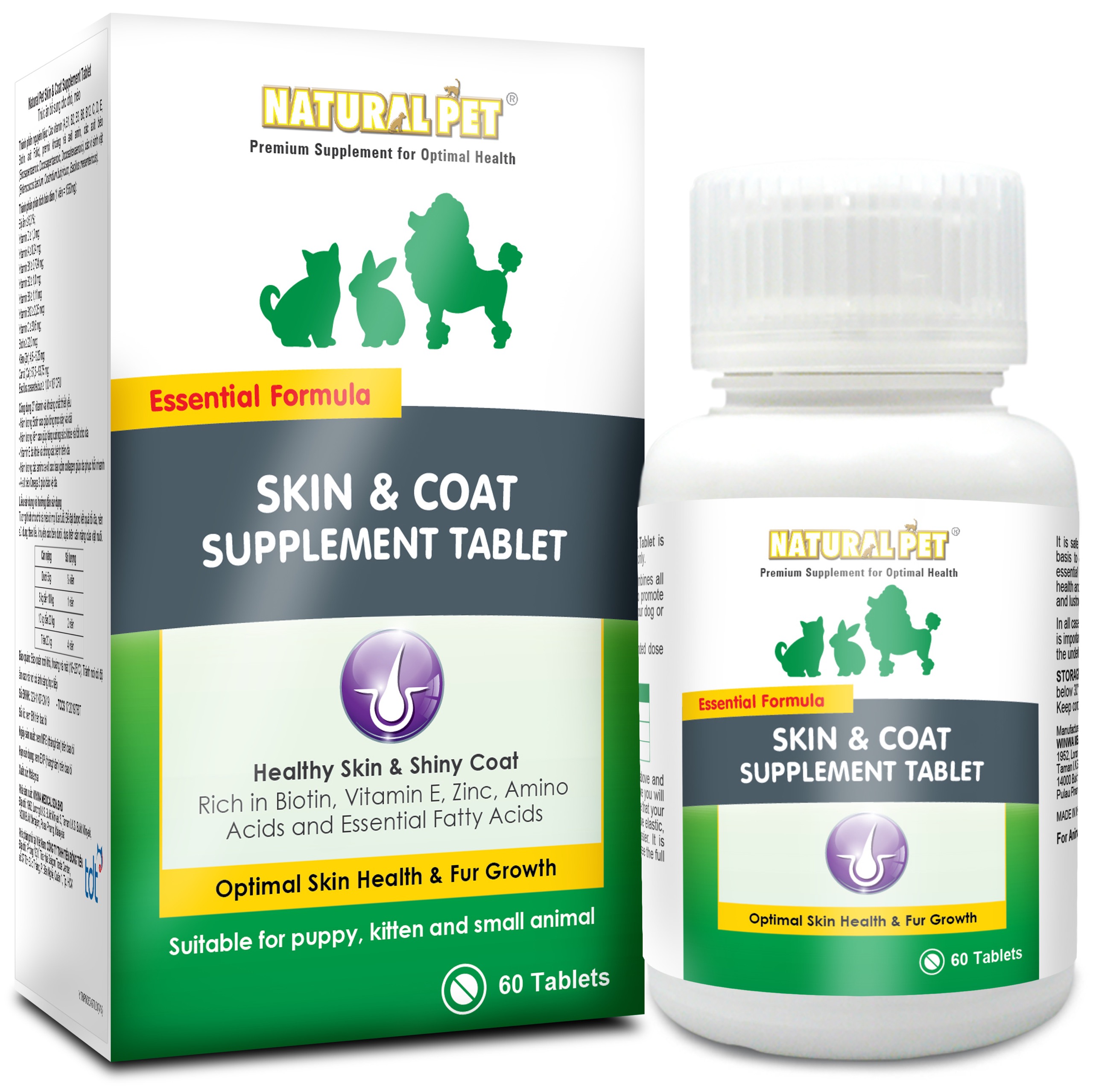 Natural Pet làm đẹp da lông, bổ sung dinh dưỡng cho chó mèo