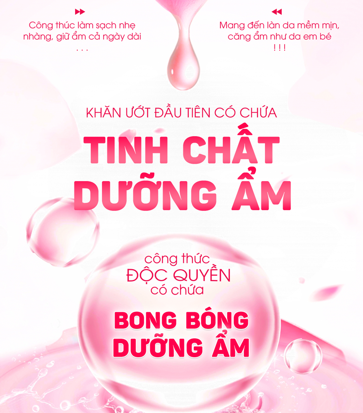 Combo 3 gói Khăn ướt làm sạch tinh khiết Oma & Baby for Lady an toàn dịu nhẹ cho da 85pcs