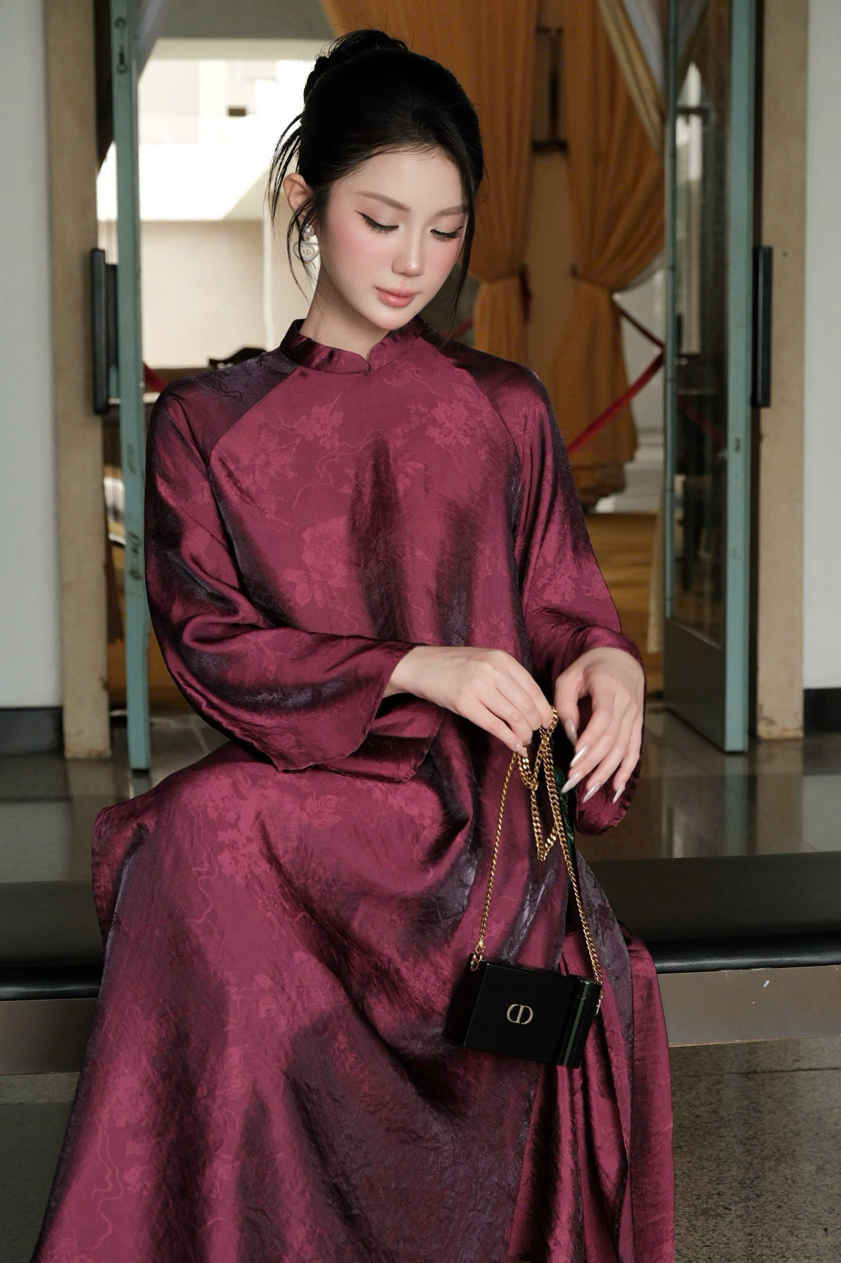 Áo dài Nguyệt Yên NGADO , áo dài Tết , áo dài cách tân , áo dài truyền thống