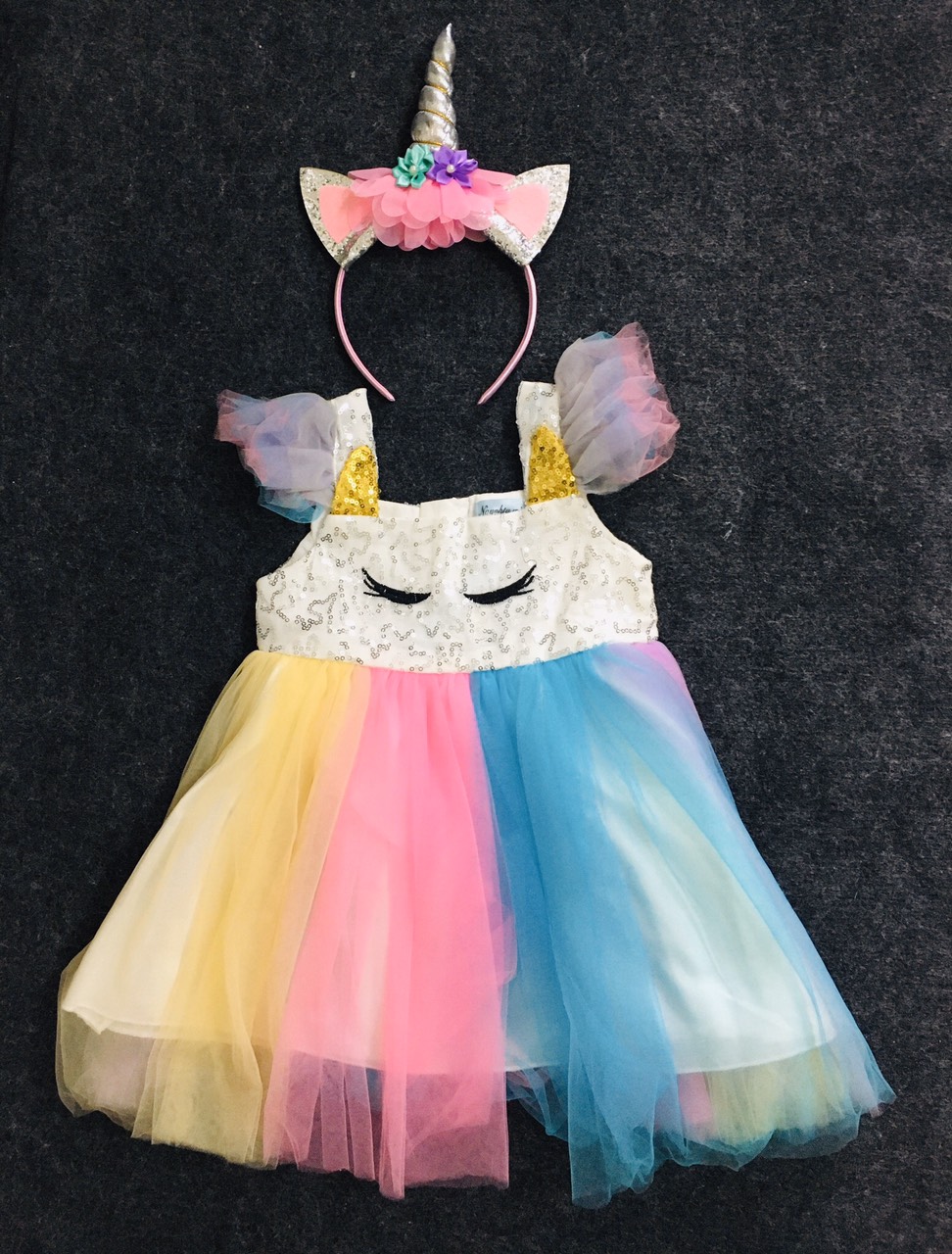 Combo Đầm Pony Baby kèm cài tóc