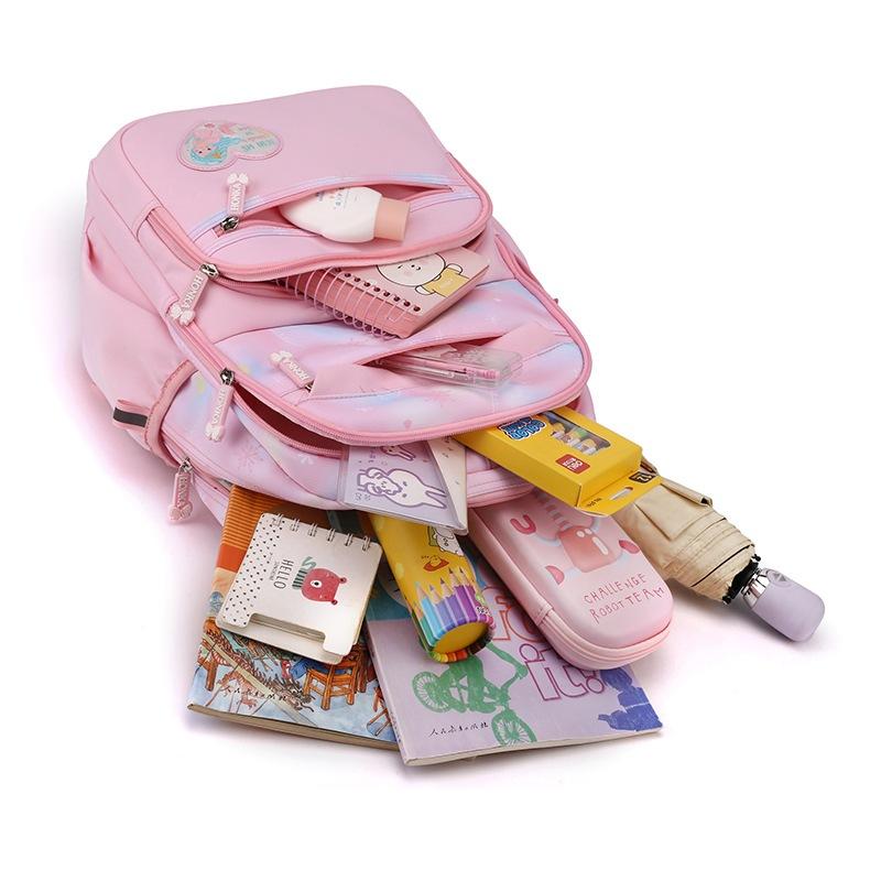 Balo học sinh cấp 1 vải cao cấp chống nước màu pastel dễ thương đi học tiểu học cho bé trai gái 2263