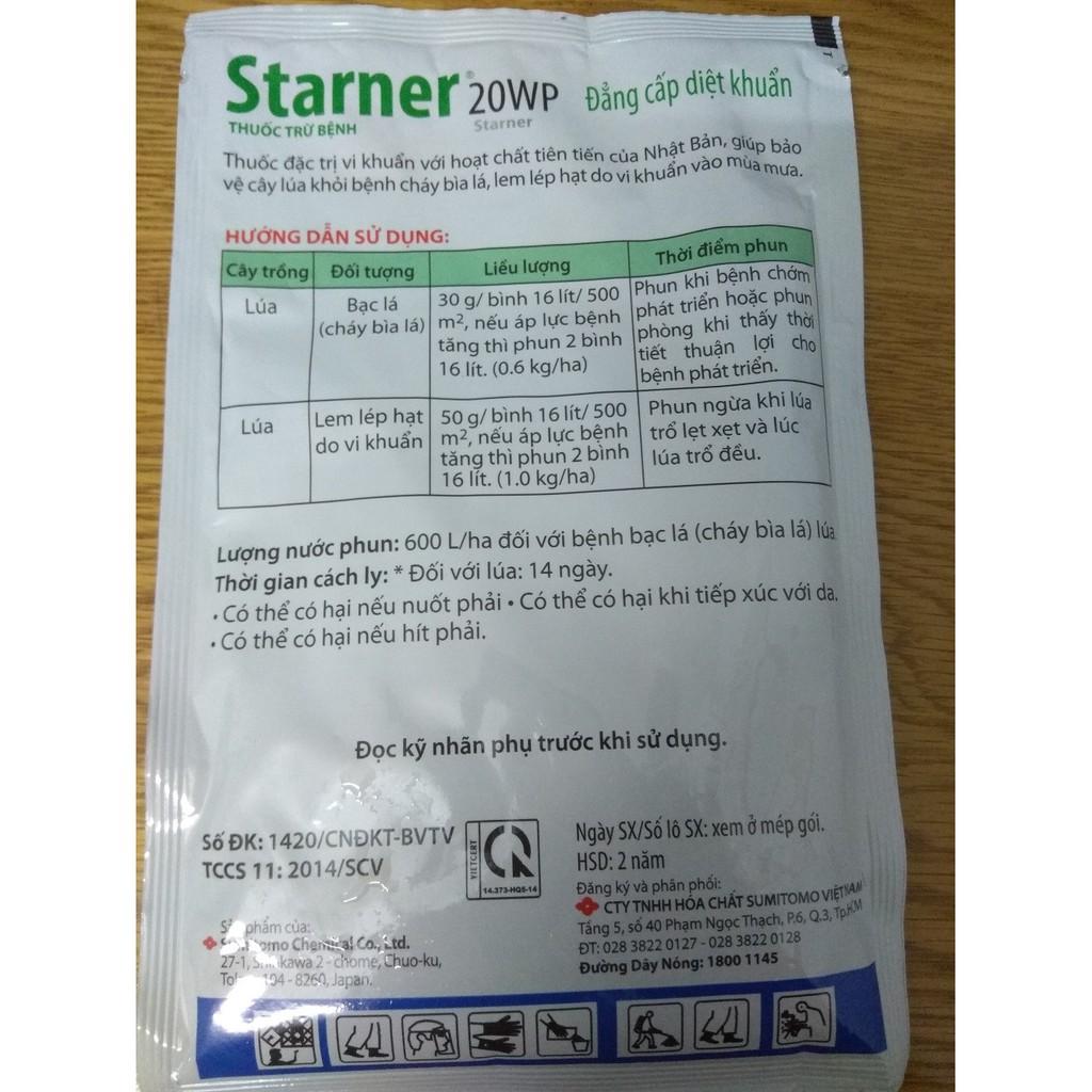 Thuốc trị thối lá và diệt khuẩn Starner 20wp. gói 100gram.