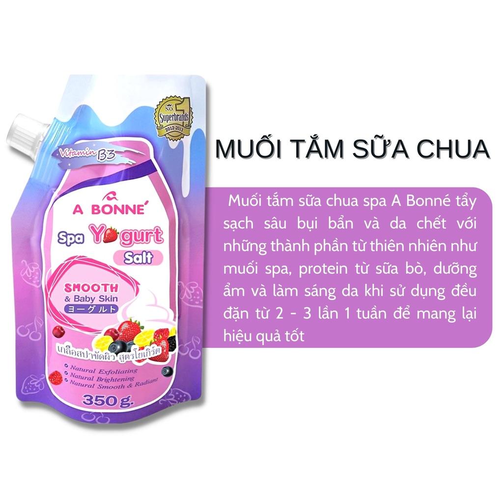 Muối Tắm Sữa Bò A bonne Tẩy Tế Bào Da Chết Body Spa Milk Salt Thái Lan 350gr