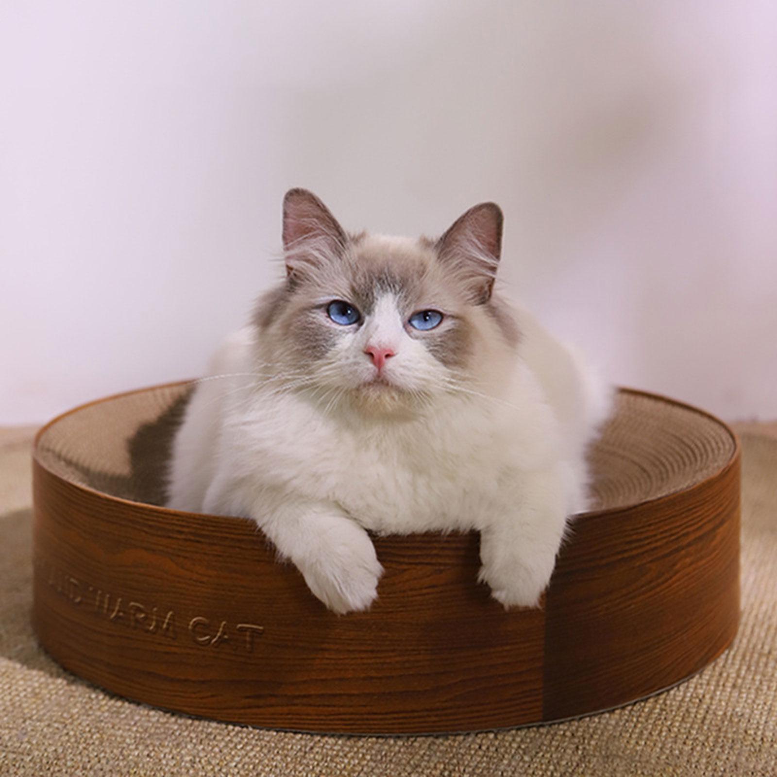 Cardboard Cat Scratcher Bed Scratch Pad Nest Corrugated Scratching Board, Training Toy for Furniture Protection