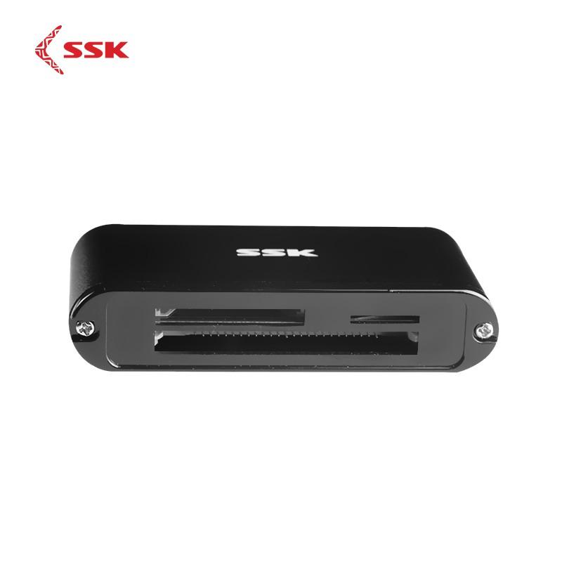 Đầu đọc thẻ nhớ đa năng SSK SCRM630 USB 3.0 - đọc thẻ TF/SD/CF (Đen)