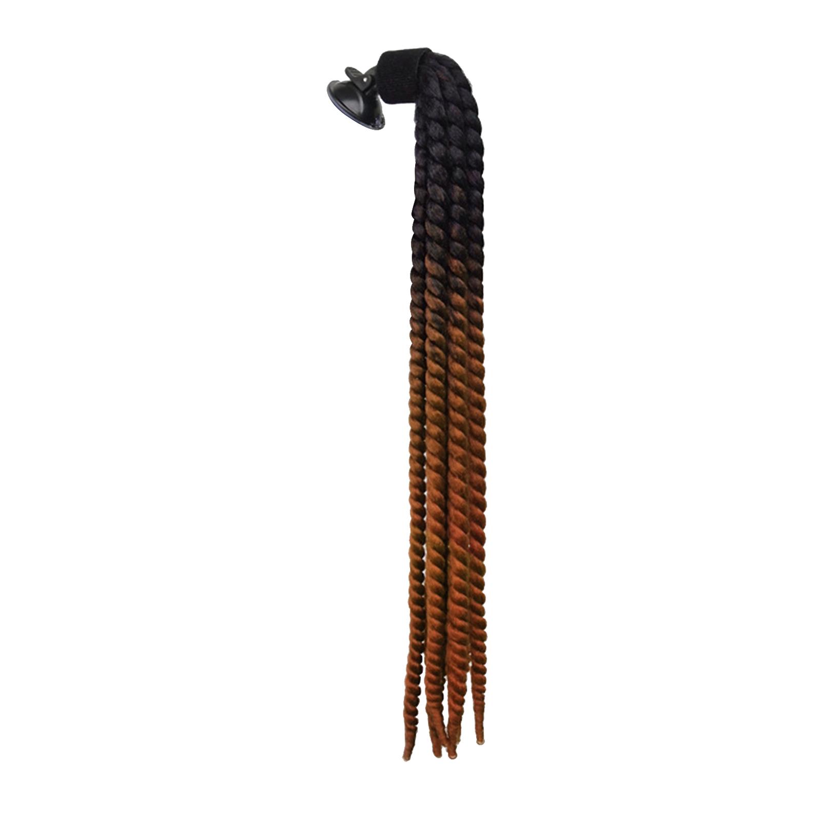 Helmet Pigtails Gradient Ramp Helmet Braids Ponytail Helmet Hair for Motorbike Motorcycle Helmet Braids Hair Tails