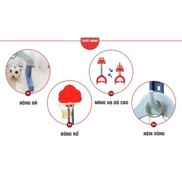 Vận động Cao Lớn Khoẻ Mạnh Cùng Bé và gia đình 3in1 Basketball Soccer Throw Game