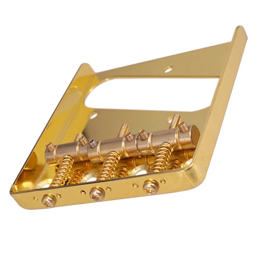 3 String Guitar Bridge for TL Electric Bass Parts Accessory Golden Spring