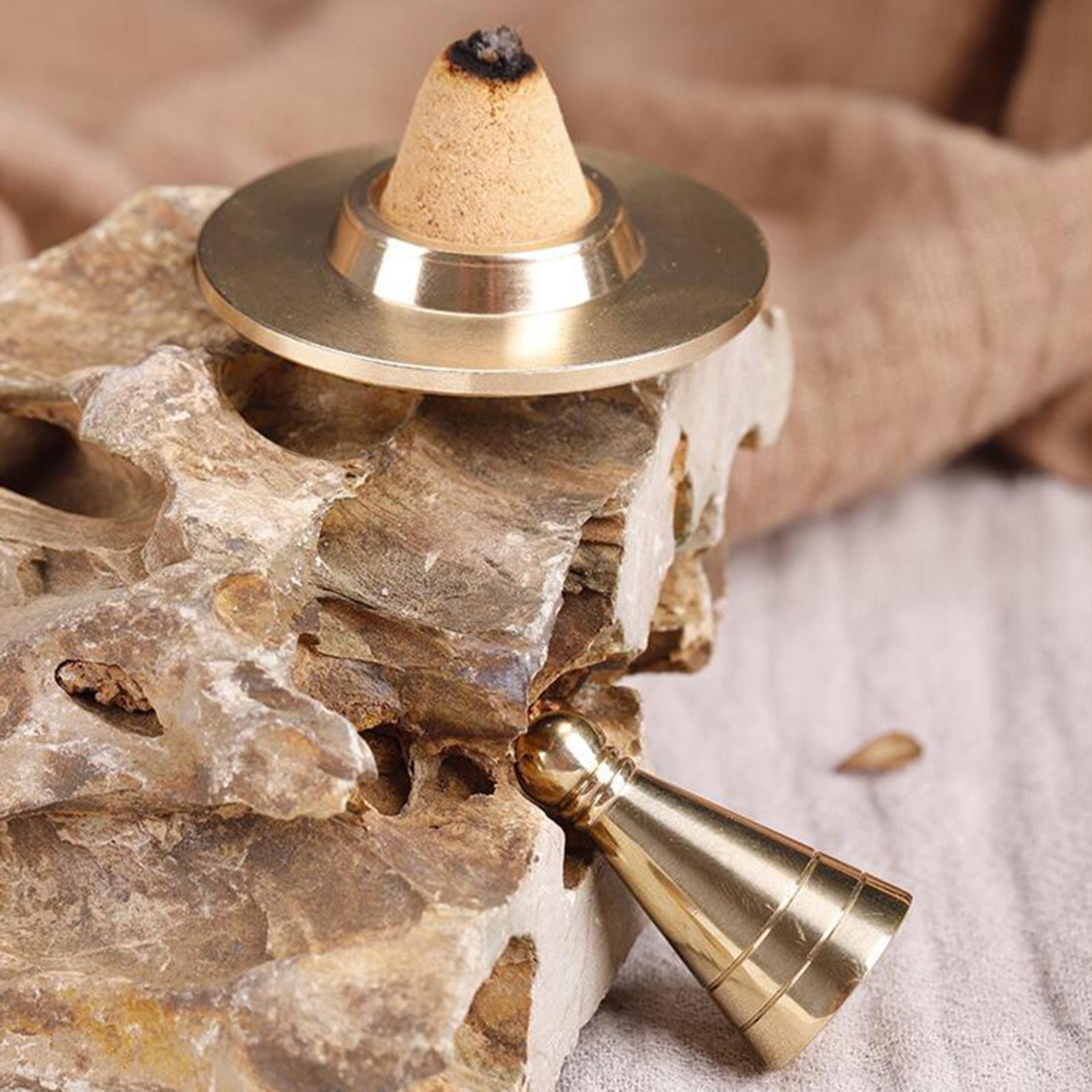 Brass Incense Cone Mold, Cone Incense Burner Holder, Incense Making Tool Supplies, DIY Tower Incense by Yourself for Home Office Decoration Yoga