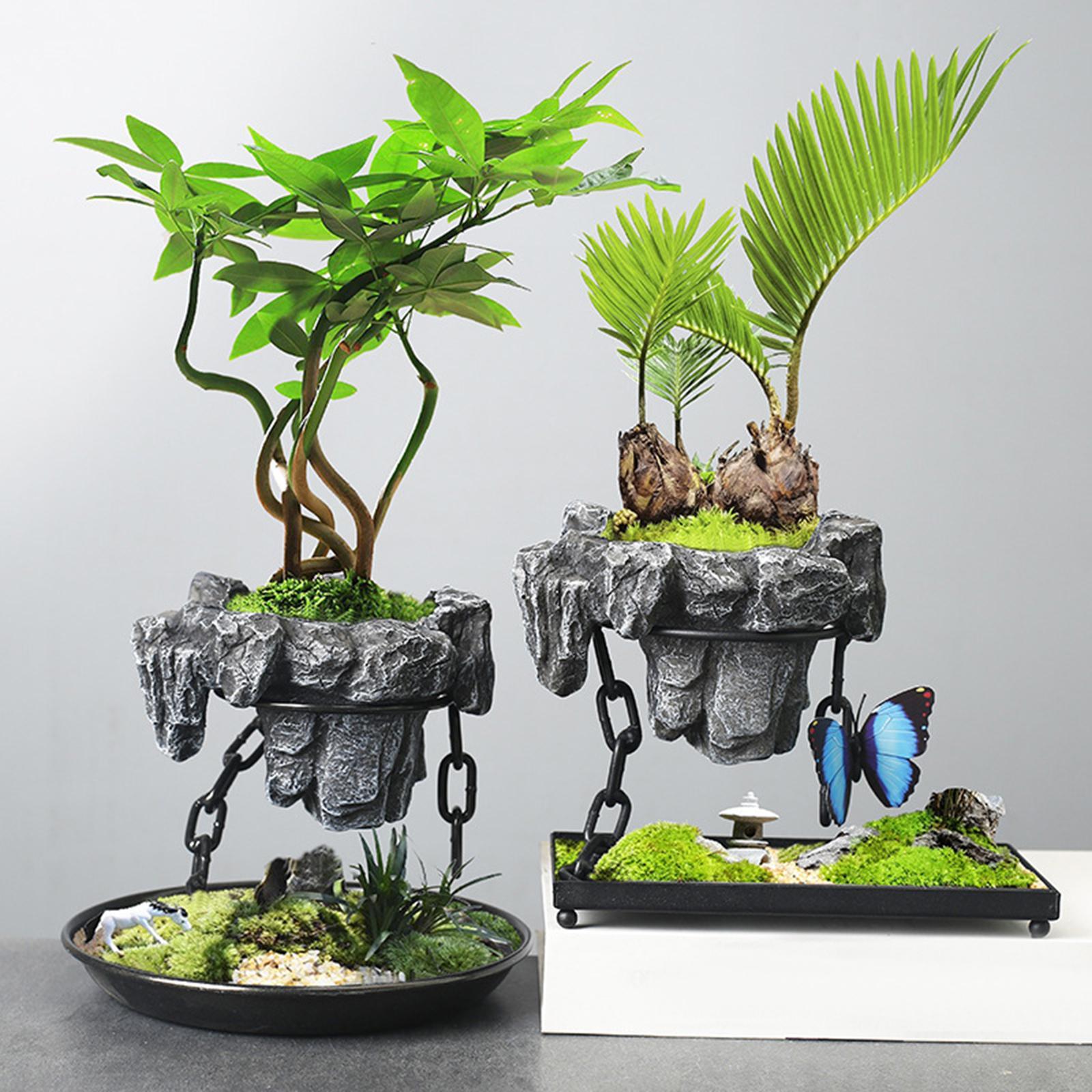 Butterfly Floating Plant Pot Planters Square with Rockery