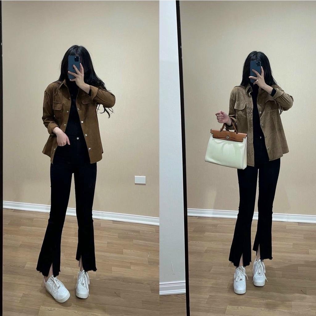 QUẦN JEAN LOE XẺ GẤU CHO NỮ