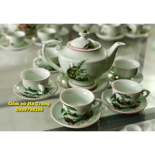 Ấm chén men ngọc Gốm sứ Bát Tràng cao cấp