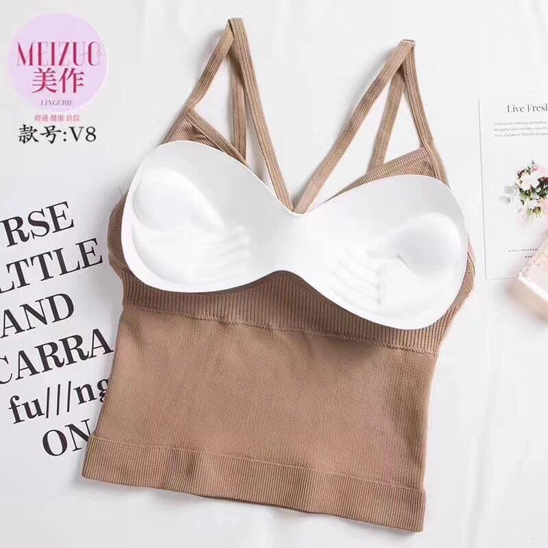 ÁO BRA GÂN DÁNG DÀI ĐỆM BÀN TAY CAO CẤP FREESIZE- HÀNG ĐẸP