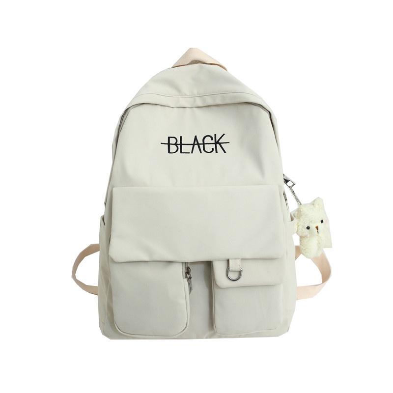 Balo đi học chư BLACK cá tính, giá tốt, thời trang dùng để đi học đi chơi dễ thương