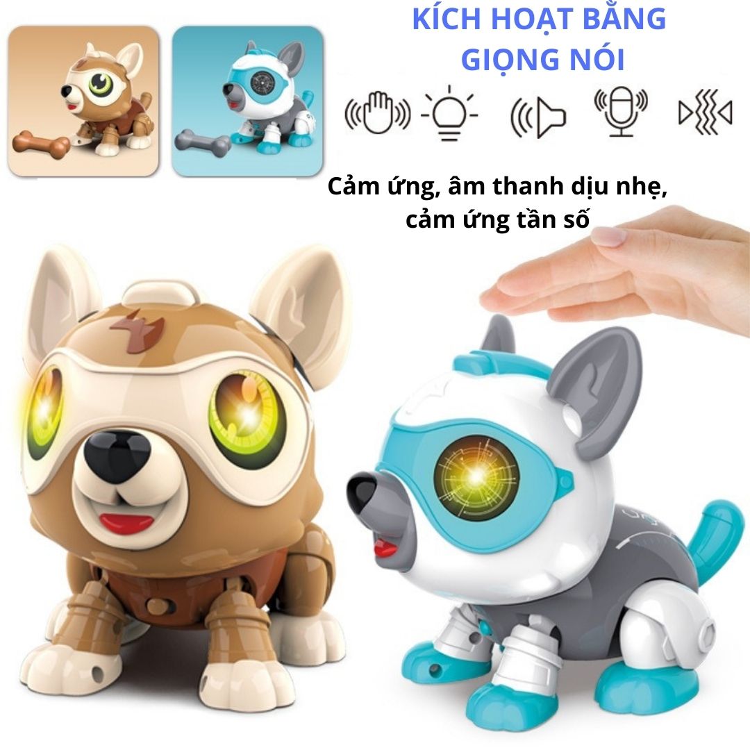 [Có sẵn] Đồ chơi trẻ em, đồ chơi cún con EASYTOYS thông minh cảm biến theo hành động cực kỳ dễ thương