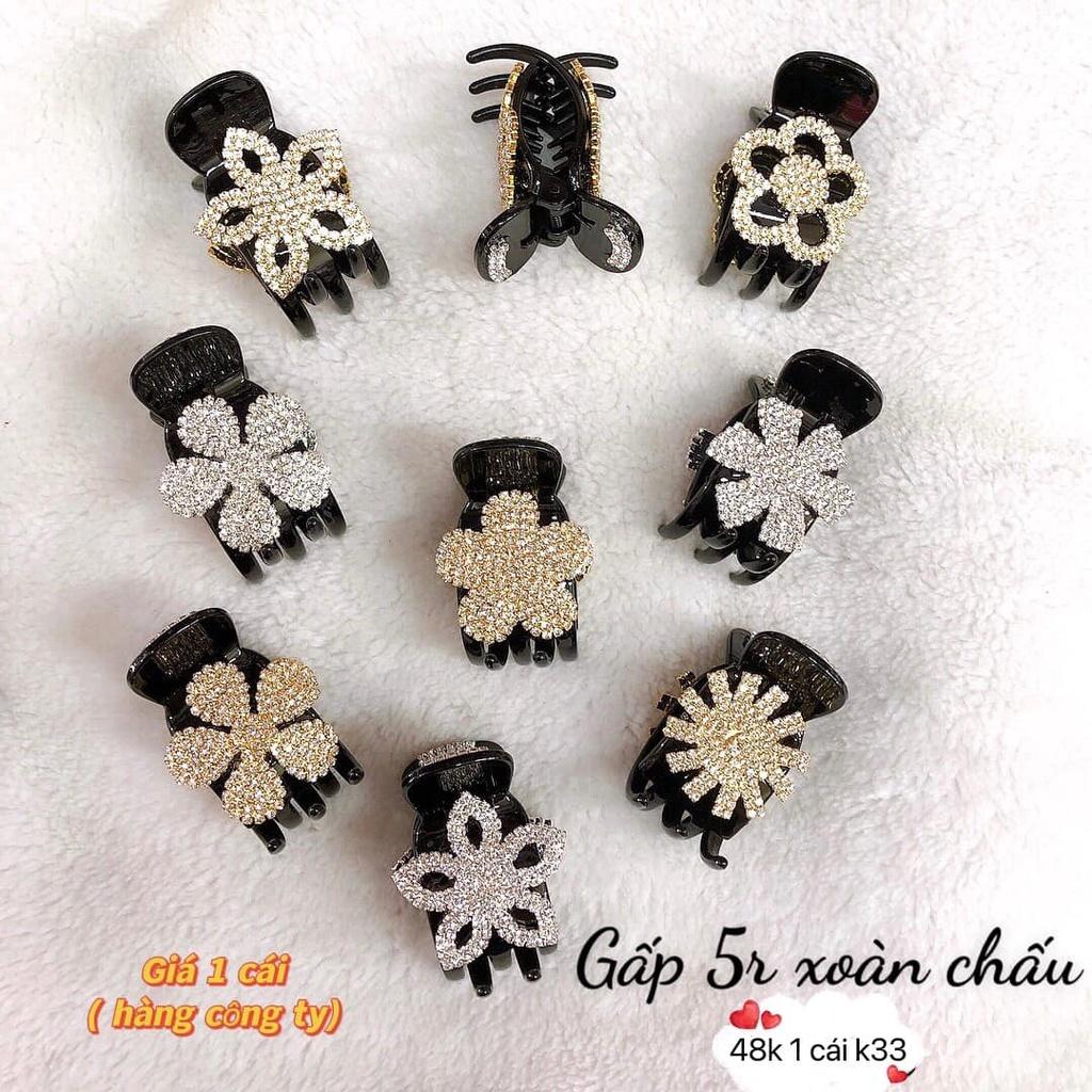 Kẹp gắp tóc càng cua 5 răng đầu tròn xoàn chấu
