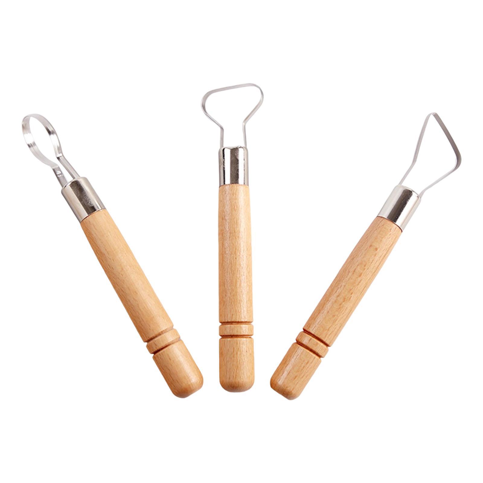 3x Beginners Clay Pottery Sculpting   Shaping Scraper Tools