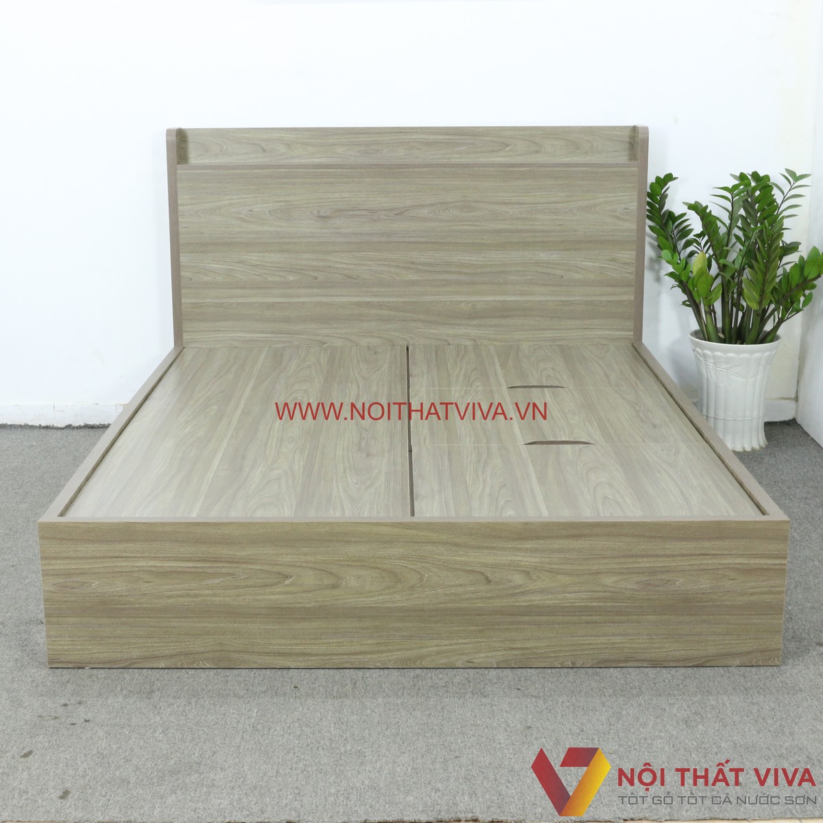 Giường Ngủ Thông Minh Gỗ MDF Melamine Nhiều Ngăn Chứa Đồ Đẹp Hiện Đại