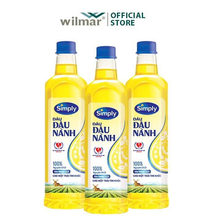 [Combo 3 chai] Dầu Đậu Nành Simply 1L