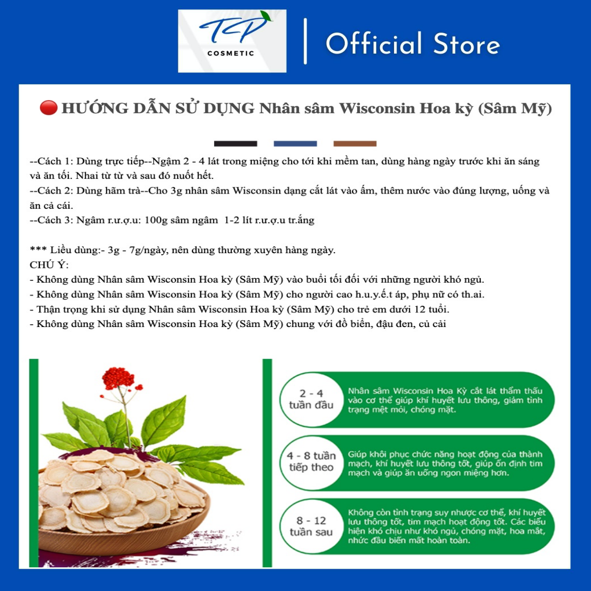 Nhân Sâm Wisconsin Hoa Kỳ , Loại 4 tuổi – Nguyên Củ: Tăng Sức Đề Kháng, Bồi Bổ Cơ Thể