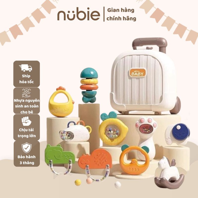 Set 10 Đồ Chơi Xúc Xắc, Gặm Nướu Cho Bé -Dumoon 10 Chi Tiết An Toàn Tiện Dụng