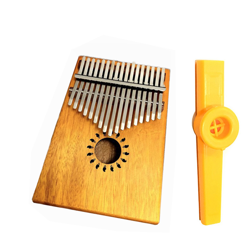 Đàn Kalimba 17 Phím Gỗ Mahogany Mặt trời Stiller Kèm Kèn Kazoo