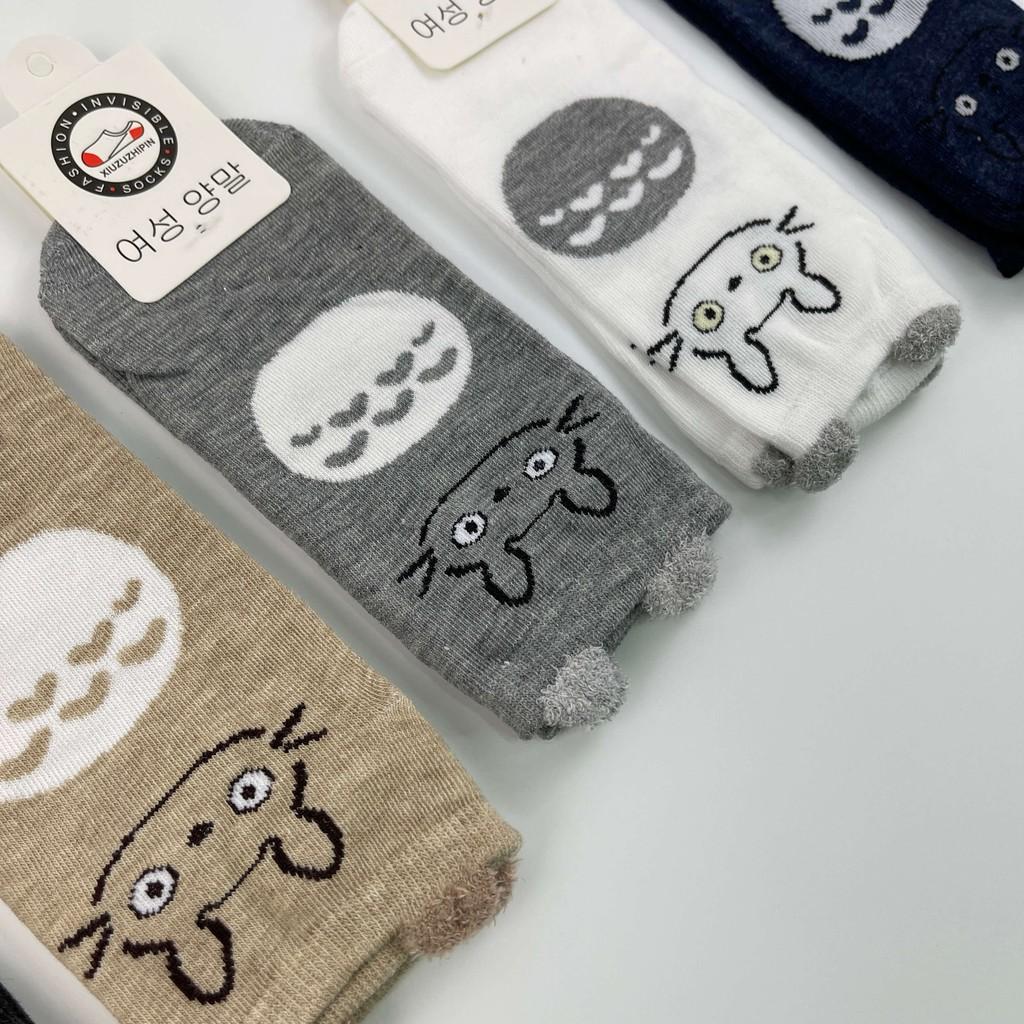 Tất Nữ Cổ Ngắn Tai Gấu, Vớ Nữ Cotton dễ thương nhiều màu phong cách Hàn Quốc LISU-TATNU-TAIGAU