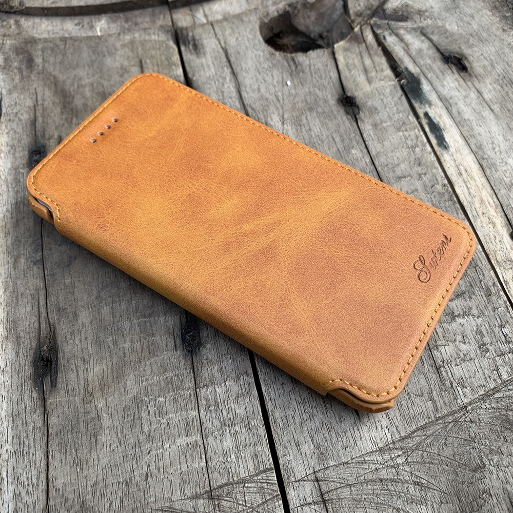 Bao da cao cấp dành cho iPhone 7 Plus / iPhone 8 Plus - Màu vàng