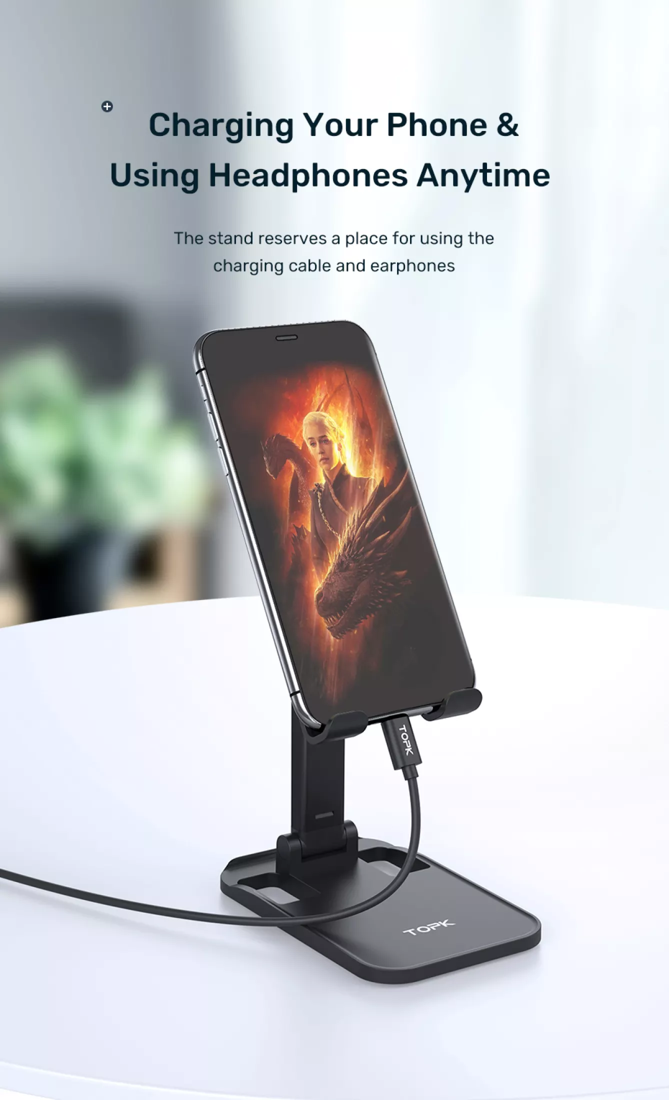 Giá đỡ điện thoại, máy tính để bàn dành cho iPhone Xiaomi Huawei Samsung