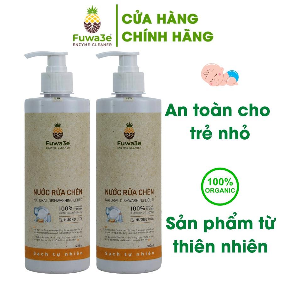 Nước rửa chén hữu cơ Fuwa3e 500ml combo 2 chai