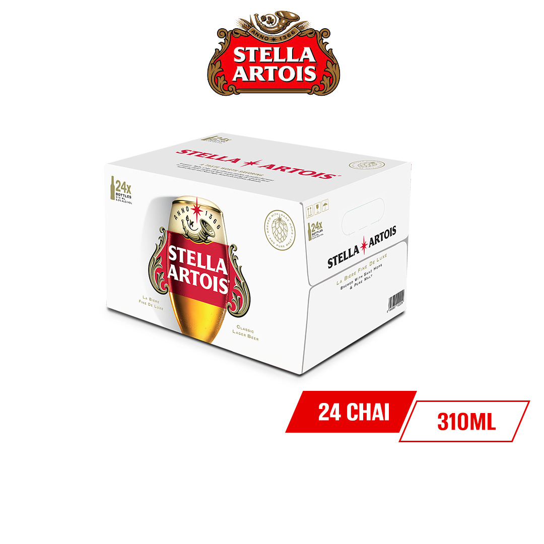 Bia Stella Artois Thùng 24 Chai 310ml - Bia Nhập Khẩu