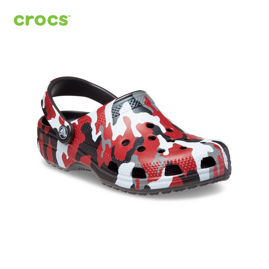 Giày lười nam Crocs Classic Clog U Printed Camo Blk/Red - 206454-063