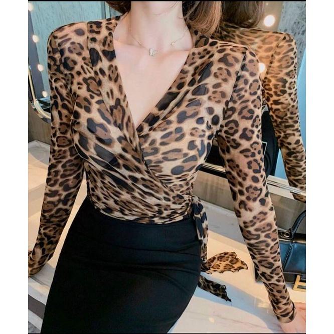 ĐẦM ÔM DA BEO PHỐI VÁY ĐEN