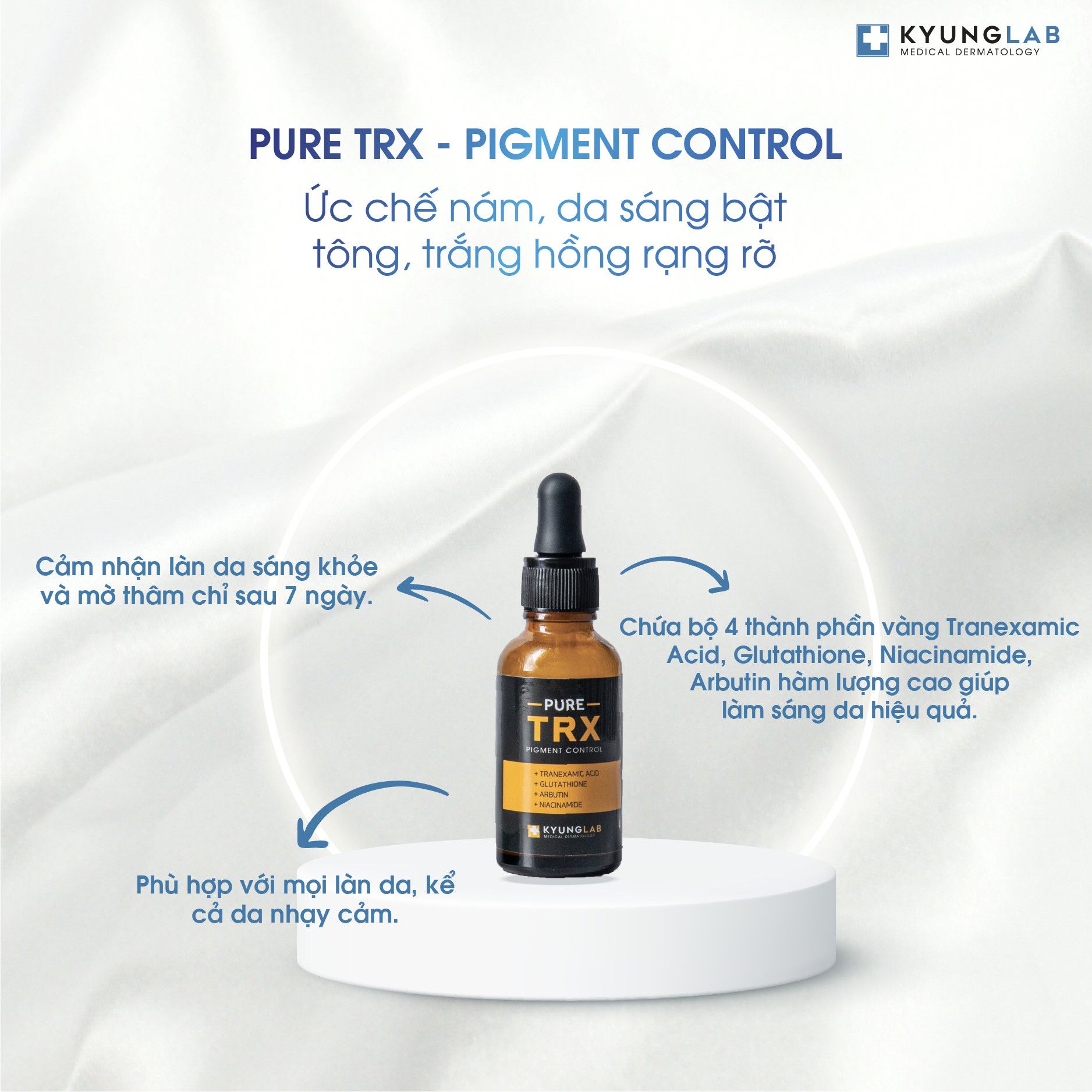 Serum hỗ trợ giảm thâm nám làm trắng da KYUNG LAB PURE TRX PIGMENT CONTROL 30ml