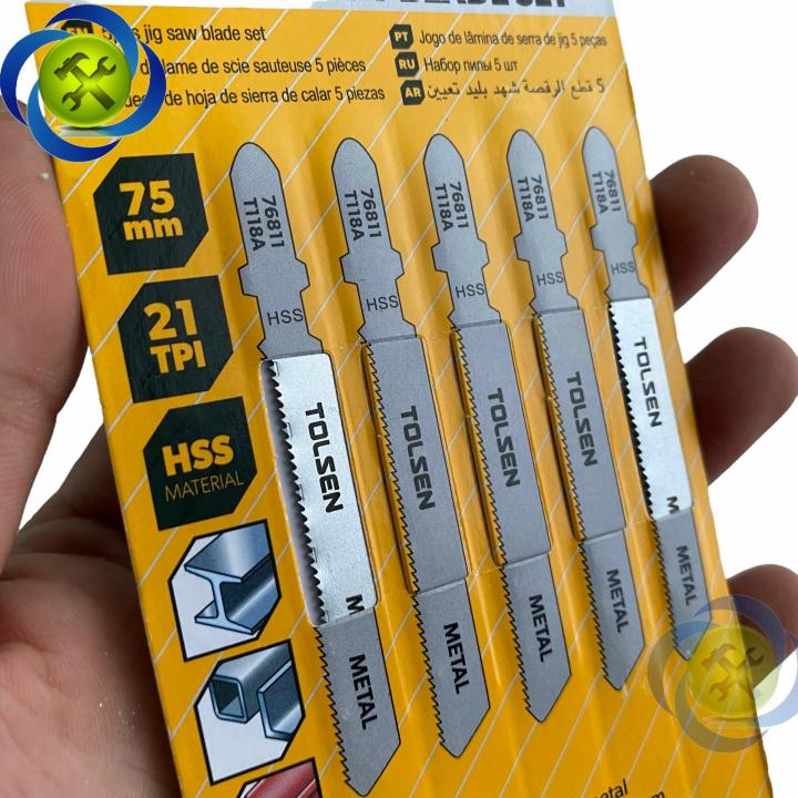 Lưỡi cưa lộng nhựa - sắt Tolsen 76811 75mm, 21TPI màu bạc