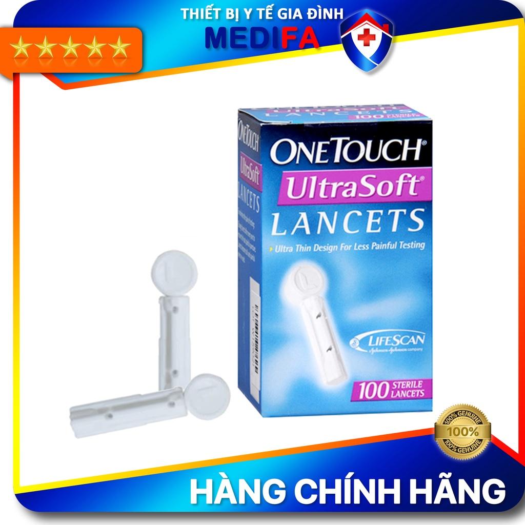 Hộp 25/100 Kim chích máu đường huyết Onetouch UltraSoft | Made in Nhật Bản