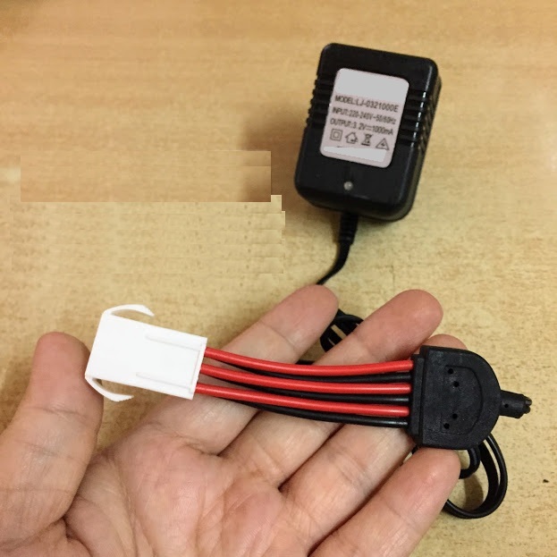 Củ sạc pin 9.6V dung lượng 1000mAhchân cắm EL6P 6 chân