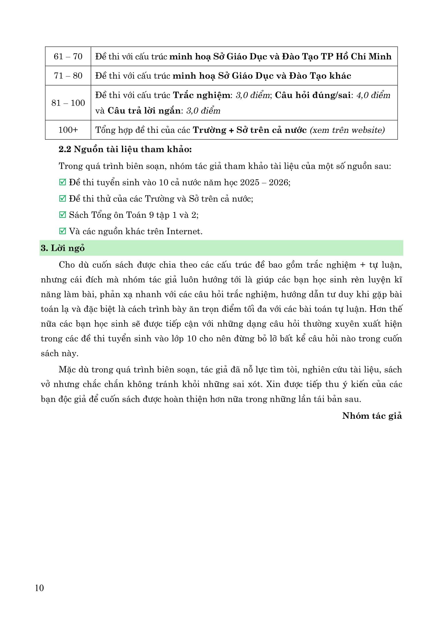 Sách - 100 Đề Minh Họa Thi Vào 10 - Môn Toán