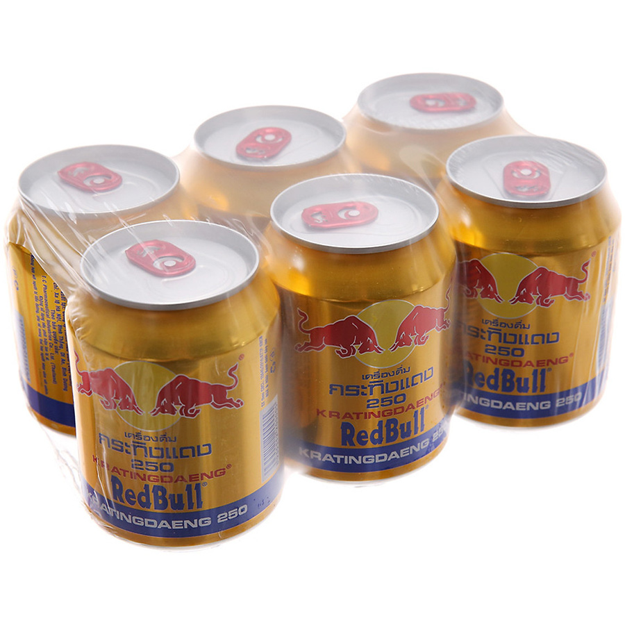 Lốc 6 lon nước tăng lực Redbull 250ml