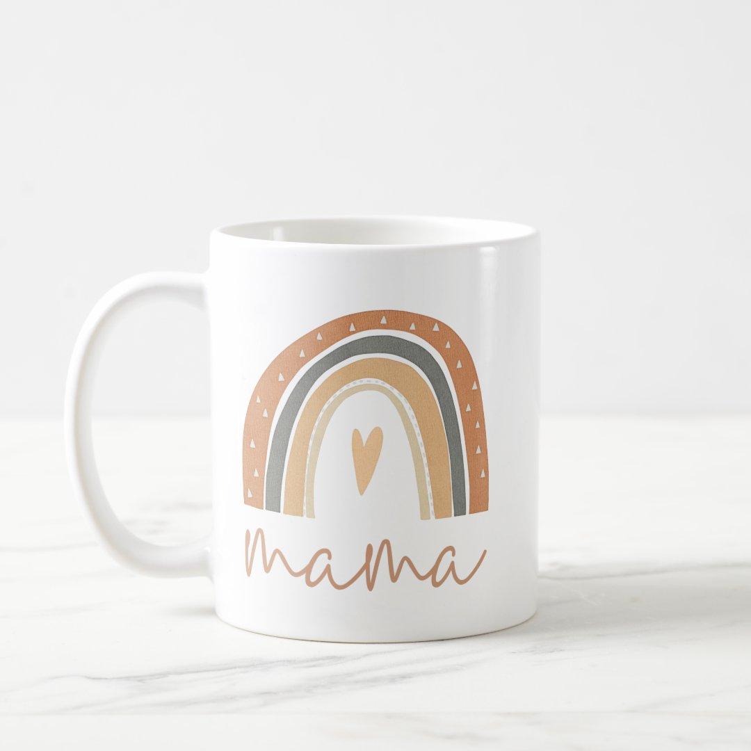 Ly Cốc Sứ Cao Cấp hình Rainbow Heart Mama