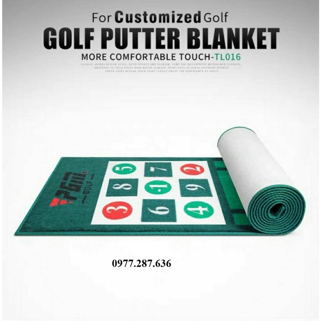 Thảm Golf Tập Putting Mat PGM trong nhà ngoài trời chất liệu thảm nhung mềm mịn TT006 - Hàng Chính Hãng